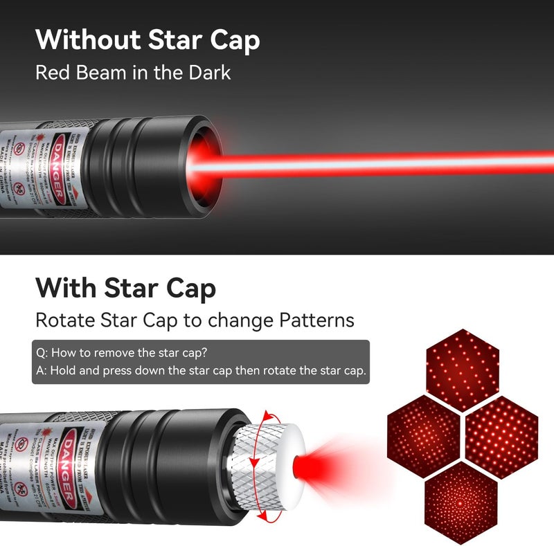 MIPREZT [Professional] Rechargeable Red Line Flashlight Long Distance Range for TV/LED/LCD Screens Tactical Flashlights Presentation Office/Outdoors/Astronomic/Construction [001] - Image 2