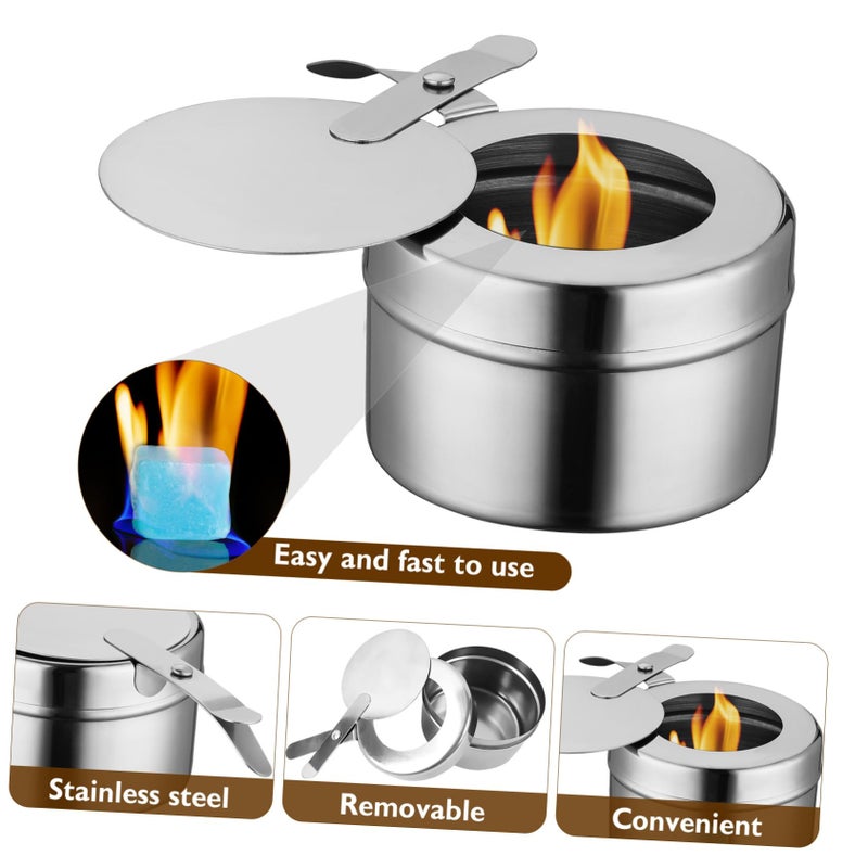 Stainless Steel Chafing Fuel Holder With Cover 2PCS For Buffet Party Events - Image 5