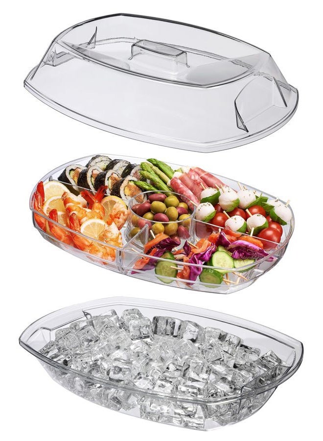 PRODYNE Ice Party Platter, 15 1/2" x 11" x 6", Clear - Image 2