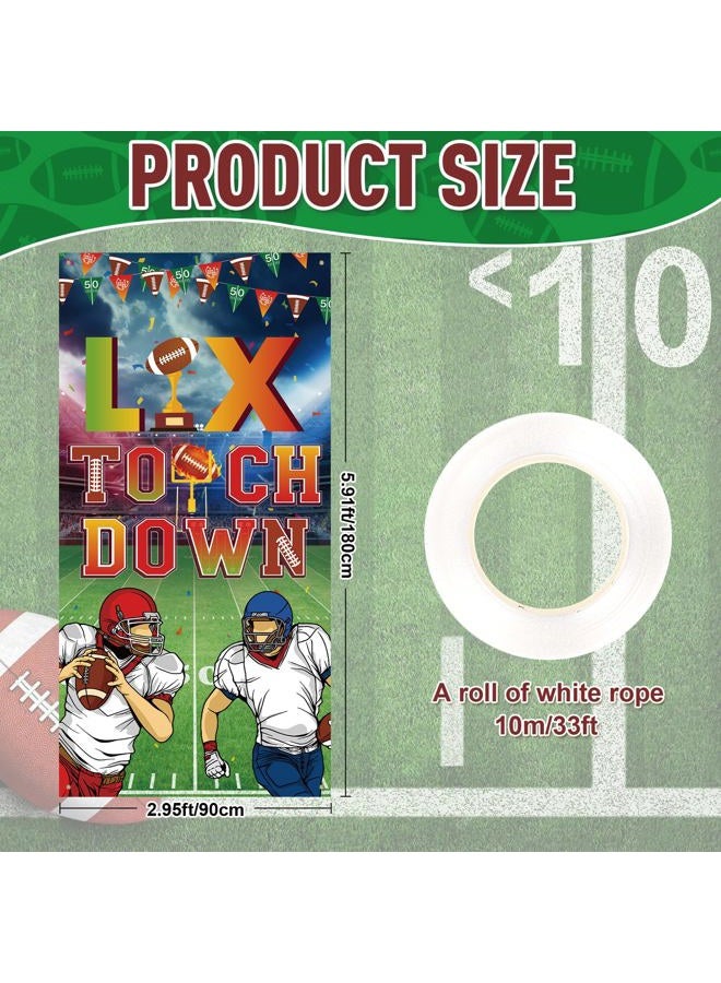 Yewfold Football Party Decorations 2026, Super Football Door Cover for Front Door, Sport Theme Banner Backdrop for Game Day, 35x71 Inch - Image 2