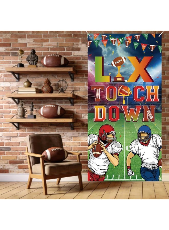 Yewfold Football Party Decorations 2026, Super Football Door Cover for Front Door, Sport Theme Banner Backdrop for Game Day, 35x71 Inch - Image 5