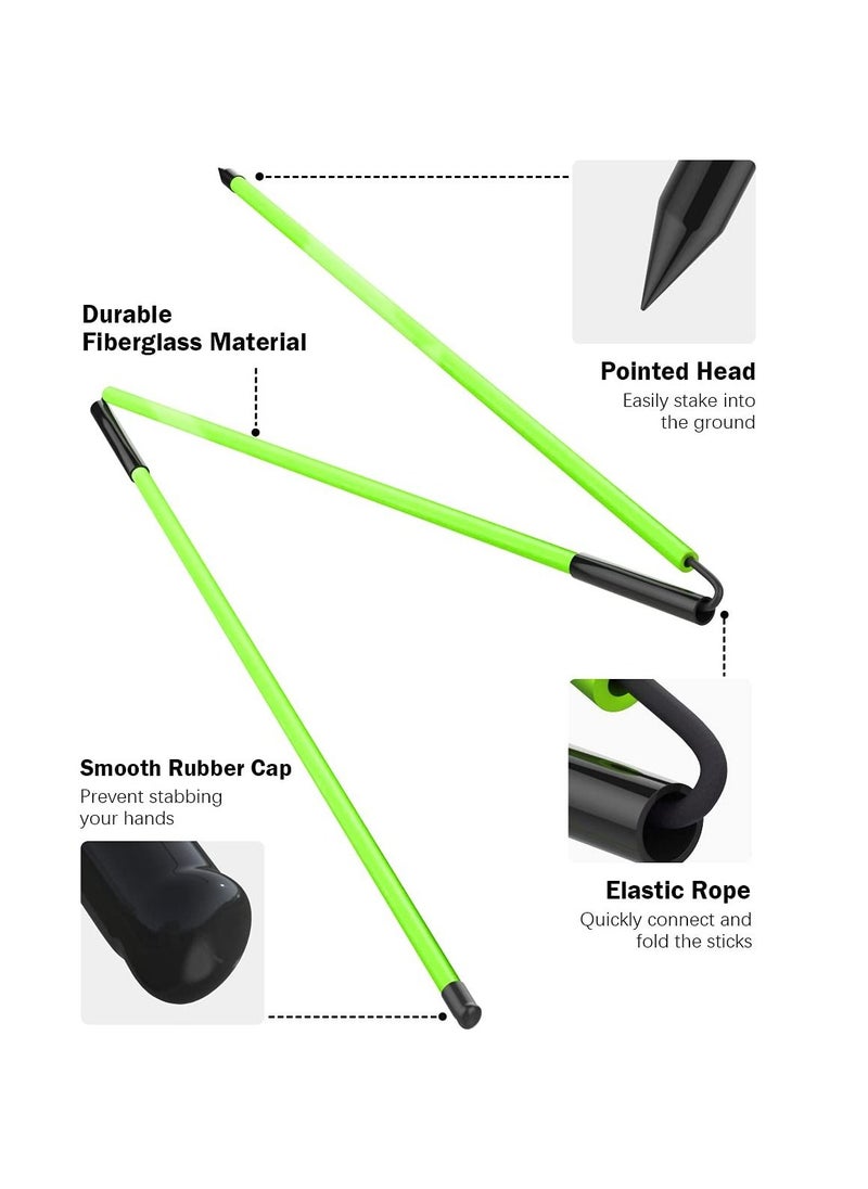 SYOSI Golf Alignment Sticks, Collapsible Golf Practice Rods for Aiming, Putting, Full Swing Trainer, Posture Corrector with Clear Tube Case, Portable Golf Training Equipment, Golf Training Aid(2 Pack)  - Image 5