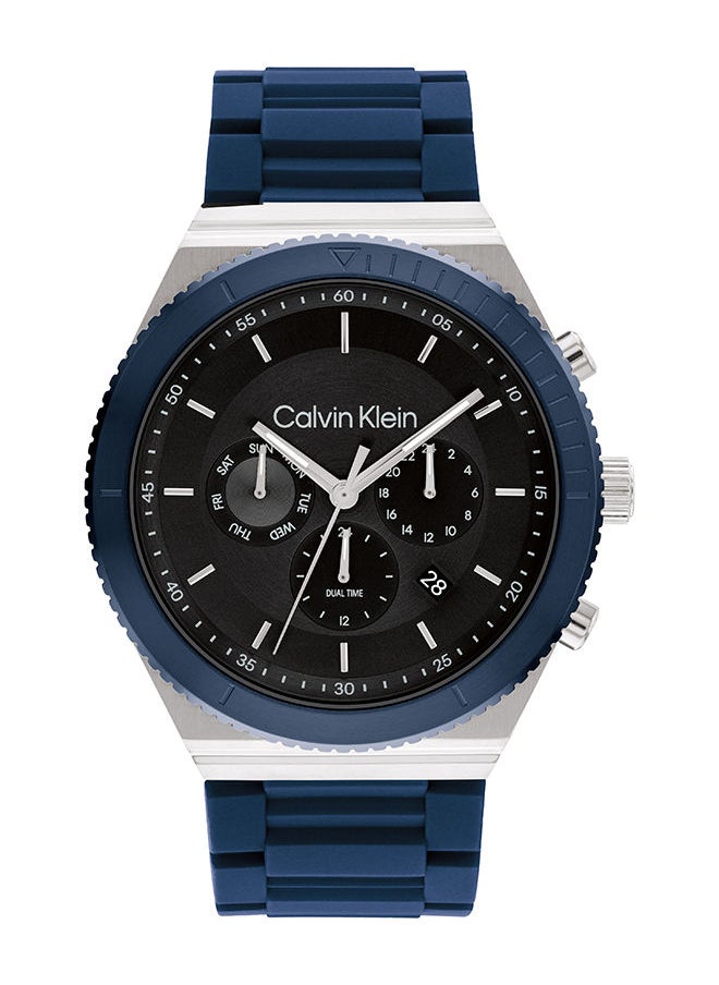 CALVIN KLEIN ساعة يد من السيليكون على شكل تونيو بعقارب للرجال 25200307 - 44.3 ملم  - Image 1