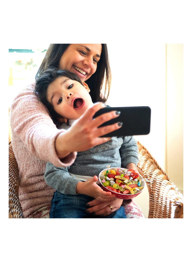 SYOSI شوكة طعام الفاكهة للأطفال، حيوانات لطيفة، صندوق بينتو ديكور فوركس كيك، شوك صغيرة، شوك الحلوى، مسواك كرتونية صغيرة لإمدادات حفلات الكيك والحلوى والمعجنات - Image 5