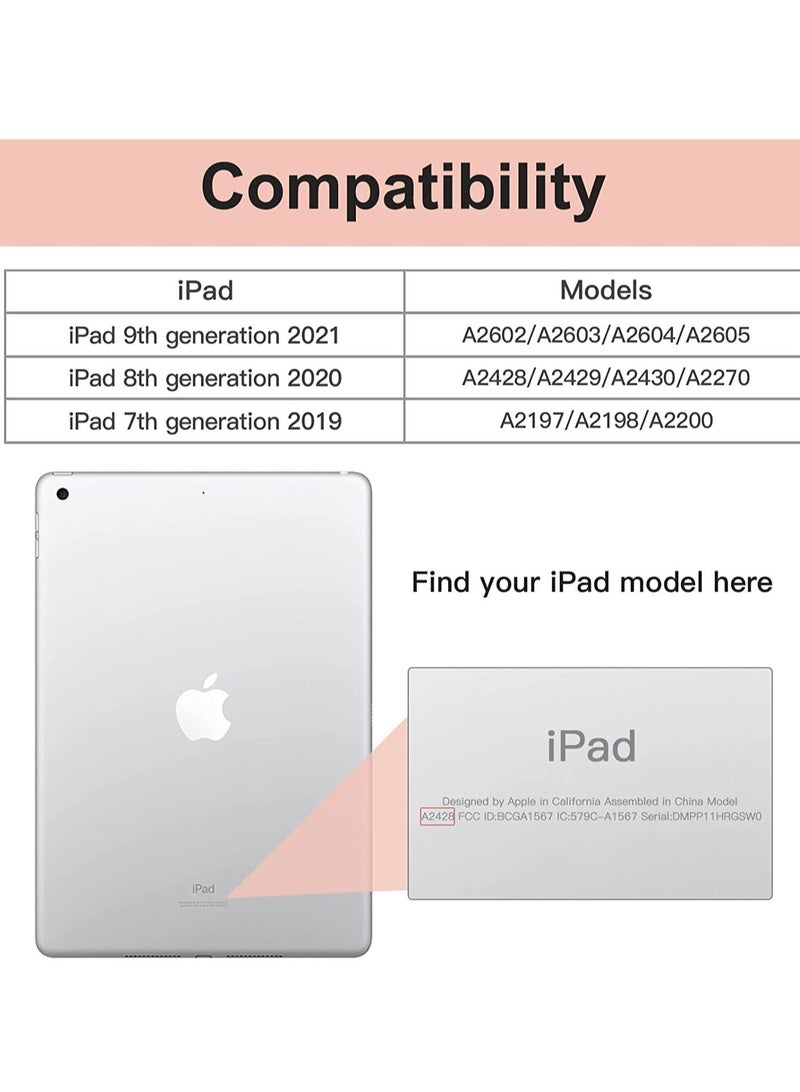 Raxoom iPad 9th/8th/7th Generation case (2021/2020/2019) iPad 10.2-Inch Case with Pencil Holder [Sleep/Wake] Slim Soft TPU Back Smart Magnetic Stand Protective Cover Cases (Blue Gray) - Image 2