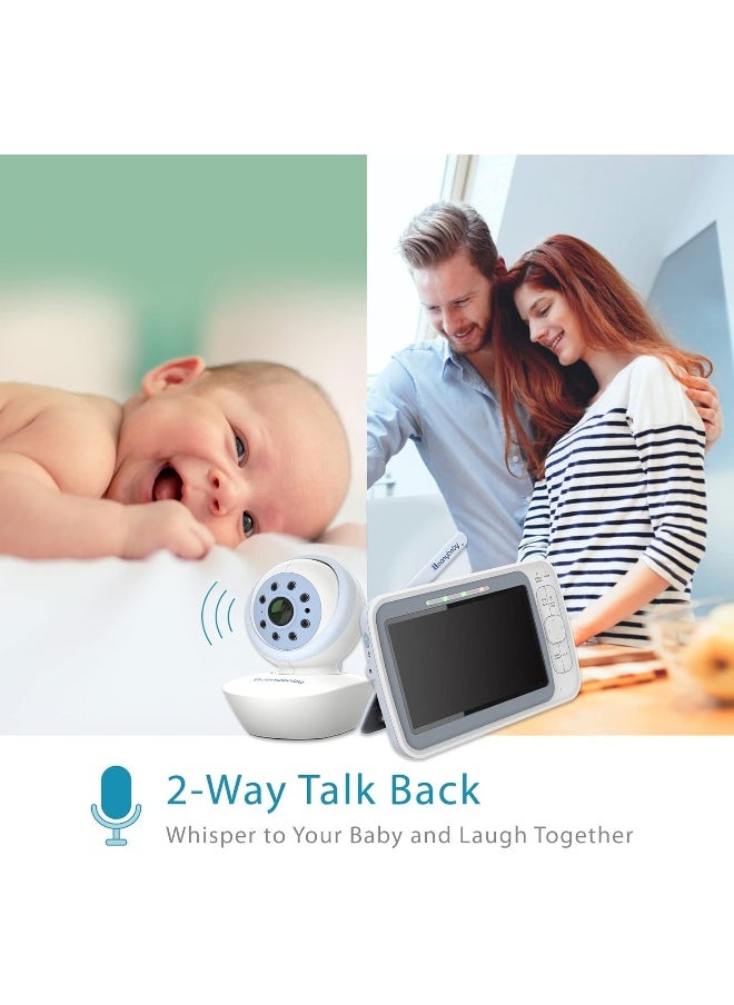 Moonybaby EMF Reduction Long Range Baby Monitor with A.N.R. (Auto Noise Reduce), 720P HD Resolution 5" Display, Pan and Tilt Zoom Camera, Model: QuadView50 - pzsku/Z10A209E47AD8737887BAZ/45/_/1738047974/0e29b263-e40d-4b2b-9ebe-317d1542f758