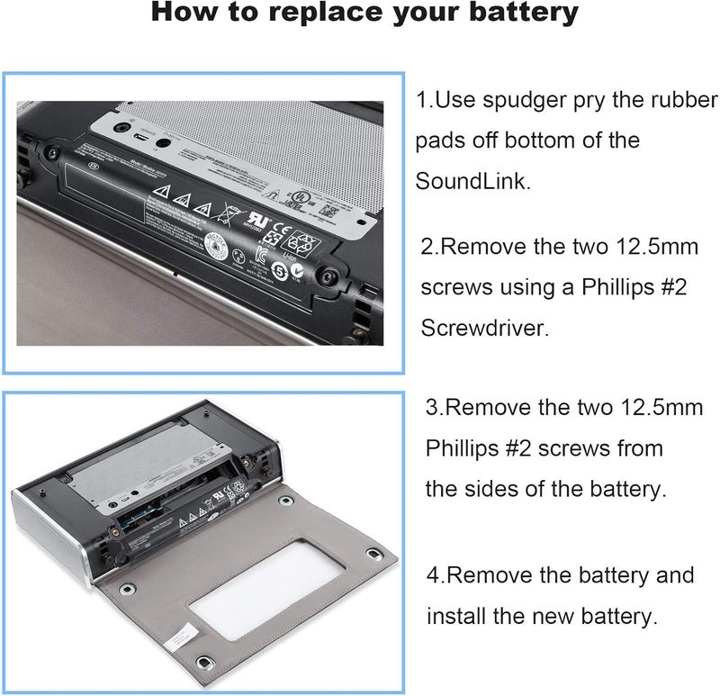 YXXM 330107 Battery for Bose 330107 330107A 330105 330105A 359498 404600 SoundLink - Image 3
