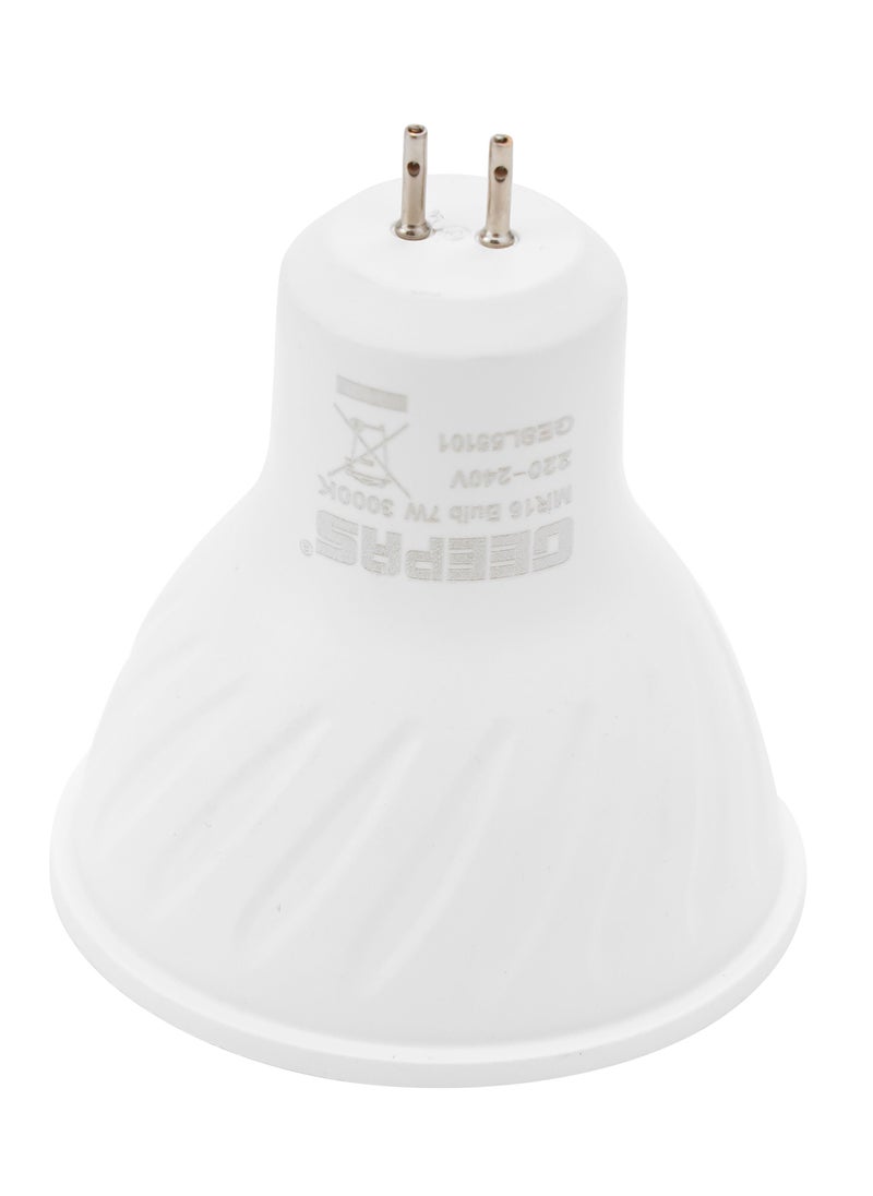 GEEPAS Geepas 7W MR 16 Bulb GESL55101, 560 Lumens, Warm White 3000 K, Energy Efficient Bulb with 15000 Hours Lifetime, Ceiling Light Bulb Perfect for Home and Office Use, 2 Years Warranty, White  - Image 2
