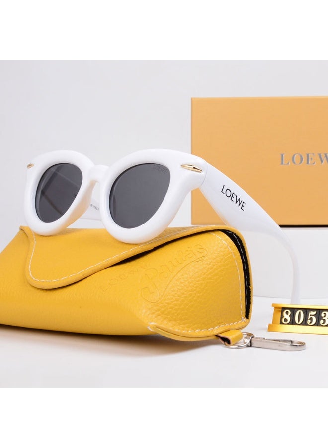 Loewe White Round Sunglasses with Branded Case
