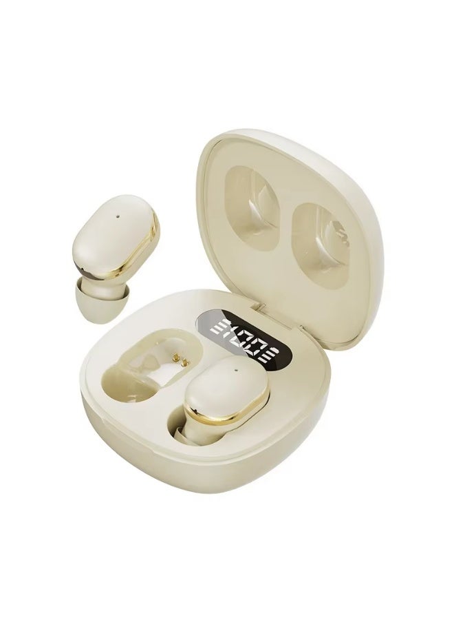 Fashionable Non-In-Ear Long-Lasting Bluetooth Headset Sports Noise Reduction Exquisite Wireless Ear-Hook Headset Apricot - Image 1