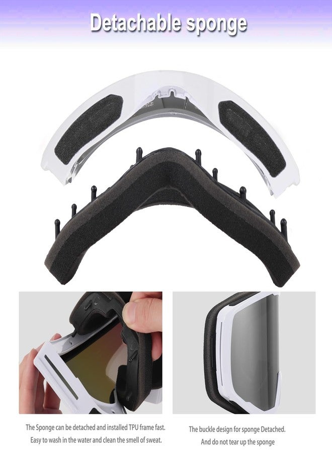 EXP VISION Ski/Snowboard Goggles for Men Women, OTG Snow Goggles Anti Fog UV Protection - Image 3