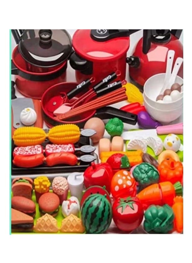 MIXDE 74-Piece Play Kitchen Accessories Play Food Sets for Kids Kitchen Play Accessories Toy Cooking Set - Image 5