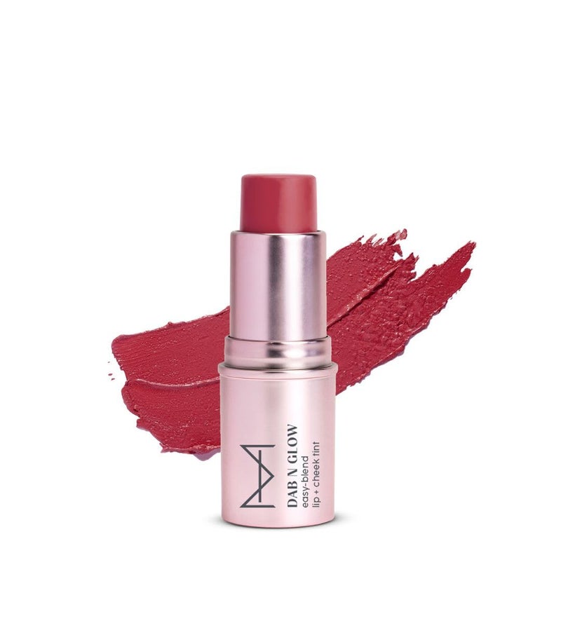 House Of Makeup Dab N Glow Lip Tint Pigmented Blusher For Face Makeup Creamy EasyBlend Lip And Cheek Tint Lip Tint For Women All MultiUse Tint for Cheeks And Lips 8 gms Burnt Rose - Image 1