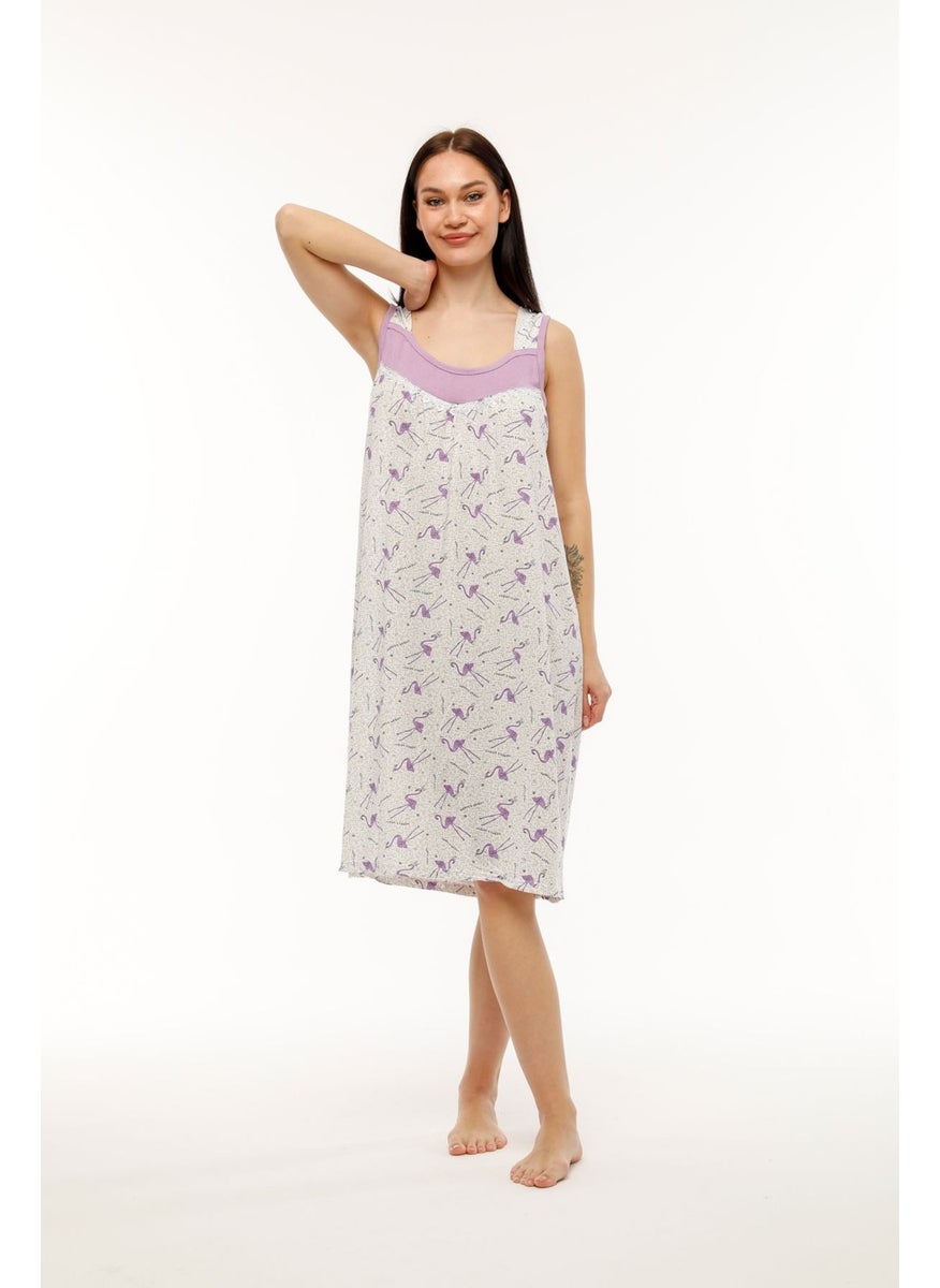 Seva Thick Strap Cotton Combed Fabric Comfortable Fit Nightgown  - Image 3