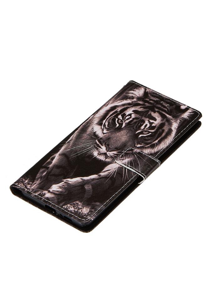 Zaboon Case For Galaxy S10 Lite Colored Drawing Pattern Plain Weave Horizontal Flip Leather Case with Holder & Card Slot & Wallet&Lanyard - Image 5