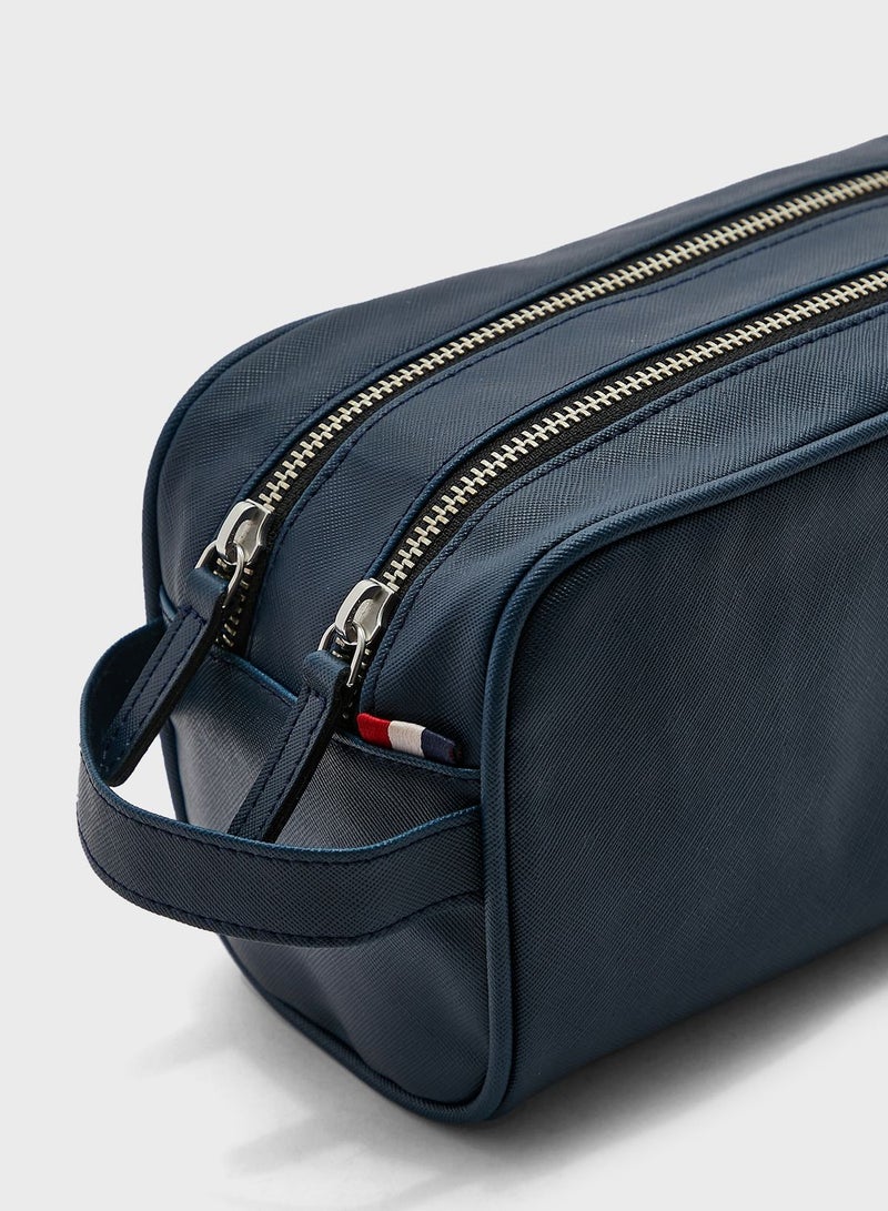 Seventy Five Safiano Texture Dual Compartment Washbag  - Image 4