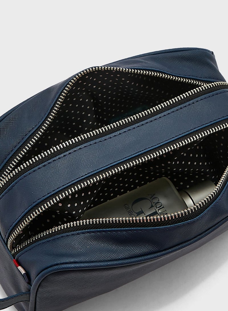 Seventy Five Safiano Texture Dual Compartment Washbag  - Image 5