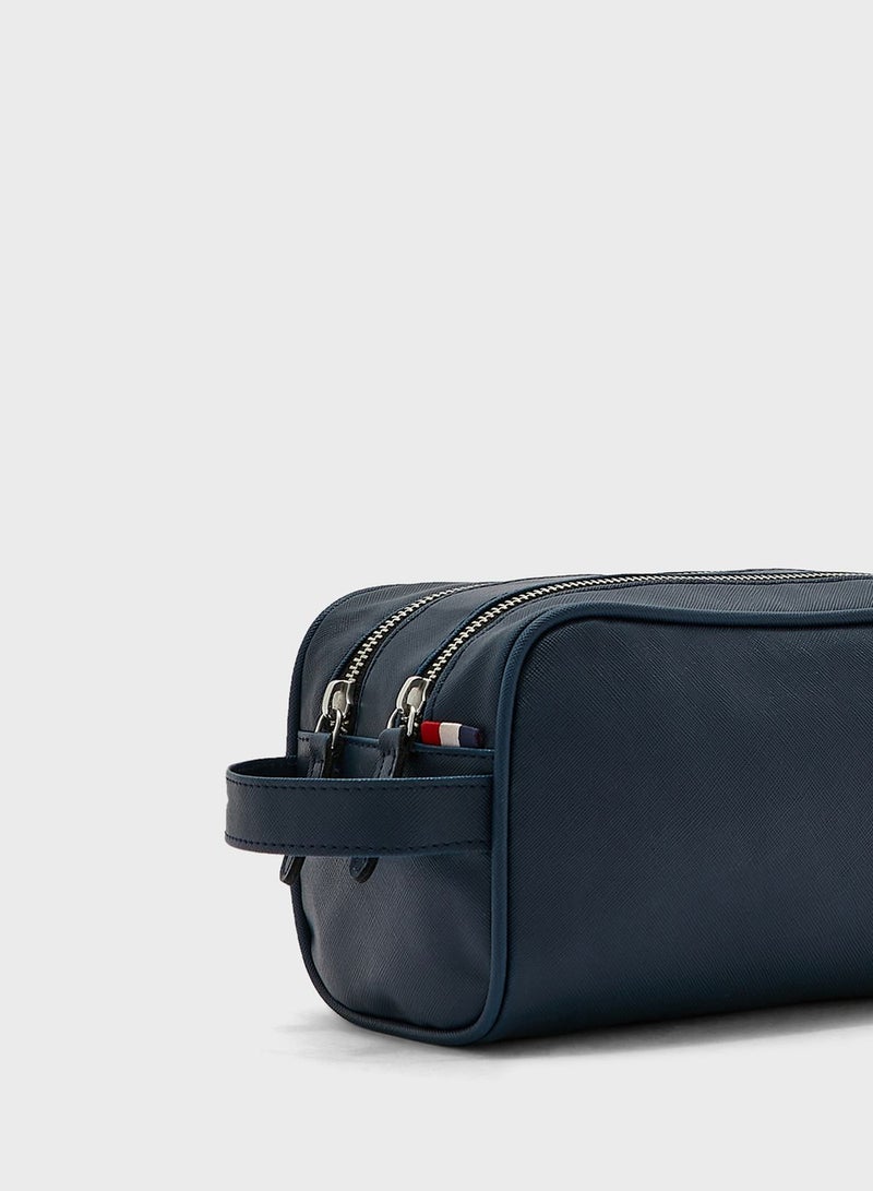 Seventy Five Safiano Texture Dual Compartment Washbag  - Image 3
