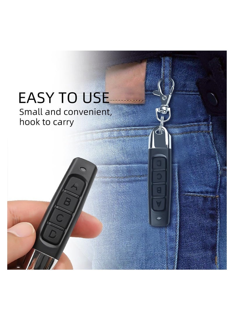 KASTWAVE - 2Pcs Garage Door Opener Remote, 433Mhz Gate Remote Control, 4 Buttons Universal Cloning Remote Control Key Fob 433mhz for Garage Door, Black - Image 1