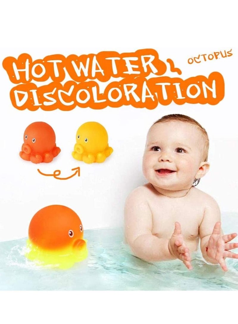 YelaJoy 7Pcs Baby Bath Toys with Spray, Sounds, Color Changing Toddler Bathtub Toys - Image 3