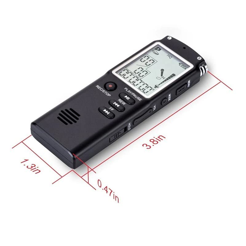 Smars® Professional Digital Voice Recorder | Portable Audio Recorder with Display | Built-in 8GB Storage with HD Recording - Image 3