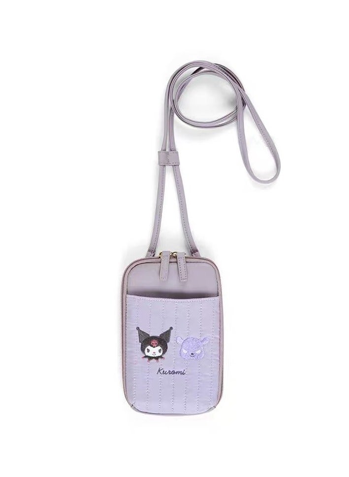 general Embroidered Sanrio Crossbody Bag Layered Clutch Multi-function Tissue Bag Card Holder Mobile Phone Bag - Image 4