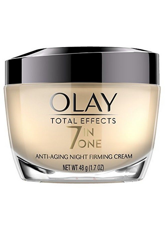 Olay Total Effects Antiaging Night Firming Cream & Face Moisturizer With Vitamin C & E 1.7 Fluid Ounce - Image 1