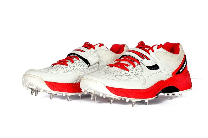 SEGA Men's Reach Spikes Cricket Shoes by Star Impact Pvt. Ltd (Numeric 9, White) - Image 1