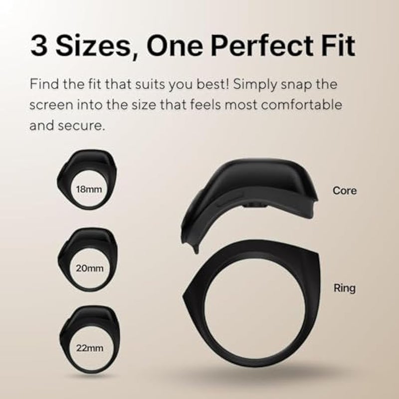 أنكوفو Smart Ring,Smart tasbih ring,Muslim Prayer,Counter,Prayer timing reminder,OLED display,IPX67 Waterproof,Includes a charging compartment,3 interchangeable rings - Image 4