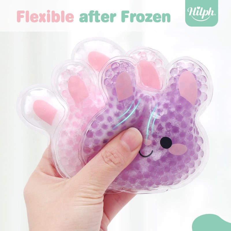 Hilph حزم ثلج للأطفال للإصابات قابلة لإعادة الاستخدام حزم ثلج للأطفال ضاغط ساخن وبارد للإصابات وتخفيف الألم من الكدمات والجروح 3 أرانب - Image 3