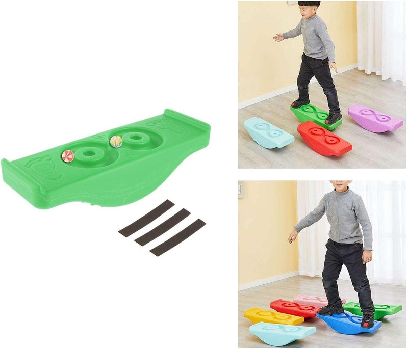 klarako Plastic Wobble Balance Board, Rocker Board Beam Bridge, Kids Toddler Open Ended Learning Toy, Yoga Curvy Board for Classroom & Home Children - Image 5