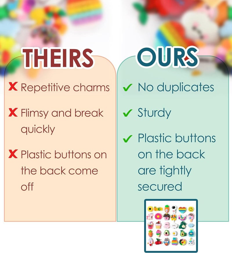 Kawn ®️ 30Pcs Clog Slippers Shoe Charms Cute Cartoon Casual Clog Slipper Charms For Girls Aesthetic Shoe Decoration Charms Rubber Charms For Clogs Bracelet Wristband Decoration Charms - Image 5