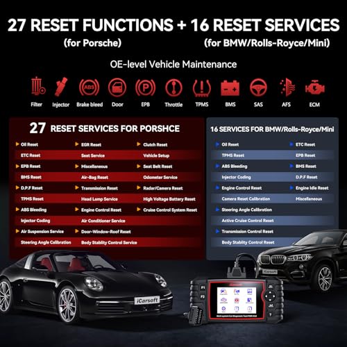 iCarsoft Bidirectional Diagnostic Tool for Porsche/BMW, iCarsoft POR V3.0 (Enhanced Ver) All System OBD2 Scanner Code Reader for Porsche, for BMW, Auto VIN - Image 3