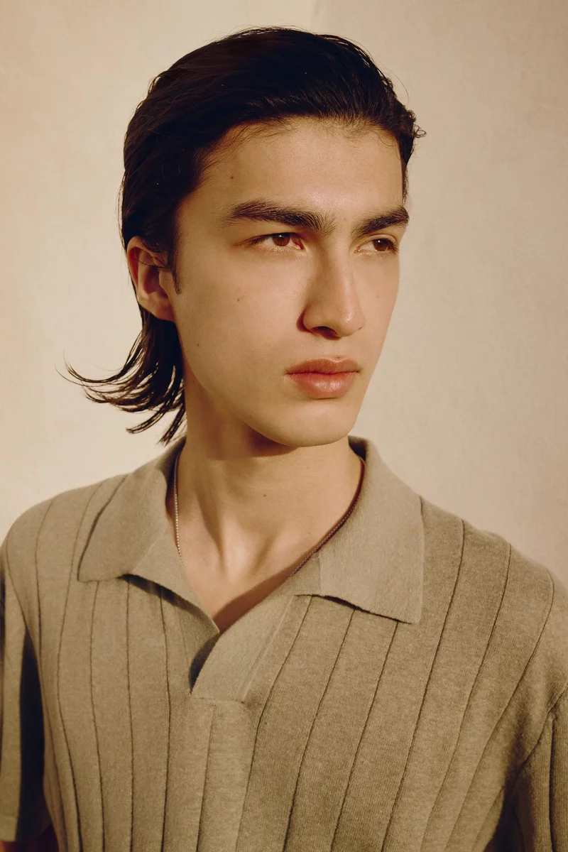 H&M Regular Fit Linen-blend polo shirt