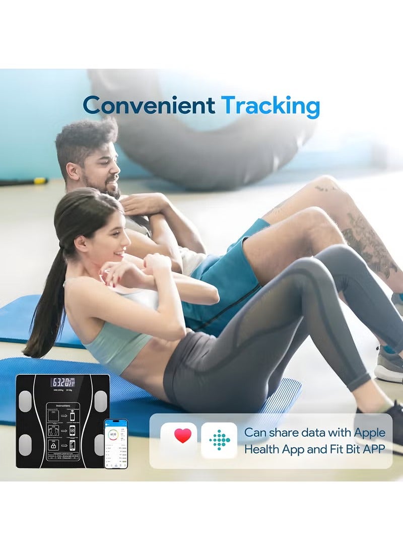 CIMIA Smart Body Scal With Bluetooth,Wireless Digital Bathroom Scale,High Precision Intelligent Digita Electronic Weight BMI Scale,Compatible With IOS And Android  - Image 3
