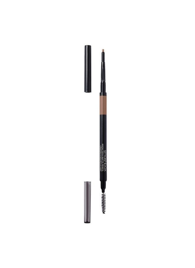 SmashBox Brow Tech Matte Eye Brow Pencil | Waterproof, Smudge Proof + Long Lasting with Spoolie Brush, Taupe  - Image 2