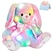 Glow Guards 10 Easter Light up Rainbow Bunny Stuffed AnimalSoft Glowing Rabbit Plush Toy with Lop Eared Night LightBirthday Christmas for KidsGirlsBoys - Image 4