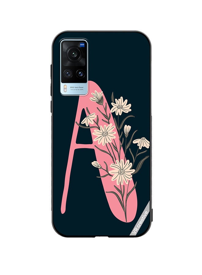 VR CREATIVE Protective Case Cover For Vivo X60 Alphabet A Design Multicolour - Image 1