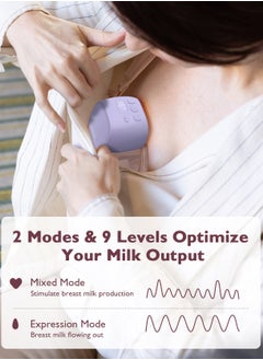 Momcozy S9 Pro Wearable Breast Pump, Hands Free Electric Breast Pump of LED Display 24mm  - Image 3