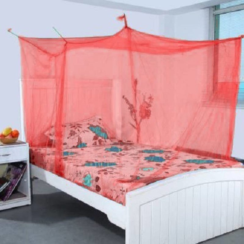 Neekshaa Combo Pack Mosquito Net for Single Bed Nylon Mosquito Net for Baby | Bedroom | Family_Size-6x3 FT_Color-Yellow,Red - Image 3