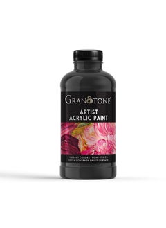 Granotone GRANOTONE Acrylic Colour Art and Craft Paint, DIY Paint, Rich Pigment, Non-Craking Paint for Canvas, Wood, Leather, Earthenware, Metal 500 ml (BLACK)  - Image 1