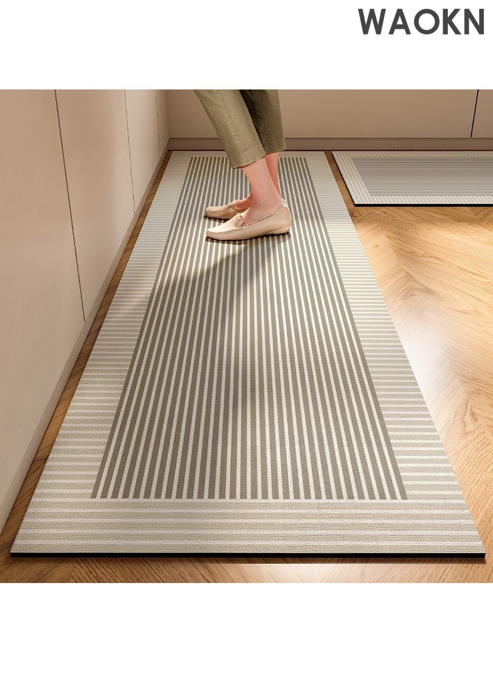 2 PCS Kitchen Mats and Rugs Set , Non Slip Heavy Duty Standing Mat, Quick Dry Diatom Mud Floor Mat, Extra Soft and Absorbent Floor Mats Non-Slip Quick Drying Floor Bath Tub Mat for Kitchen, Bath, Office, Laundry(40*60cm+40*120cm)