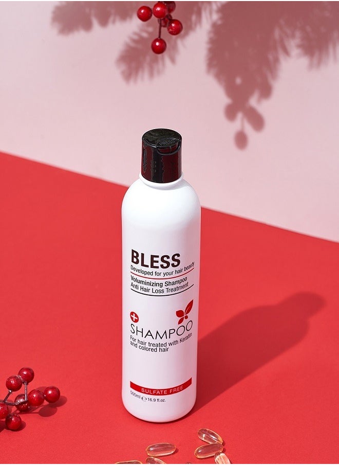 Bless Sulfate Free Shampoo For hair treated with keratin and colored hair 500ml  - Image 2
