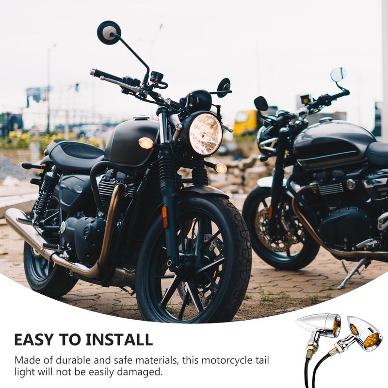 2 Pairs Motorcycle Modified 12V Light Retro Motorbike Indicator Turn Lights - Image 5