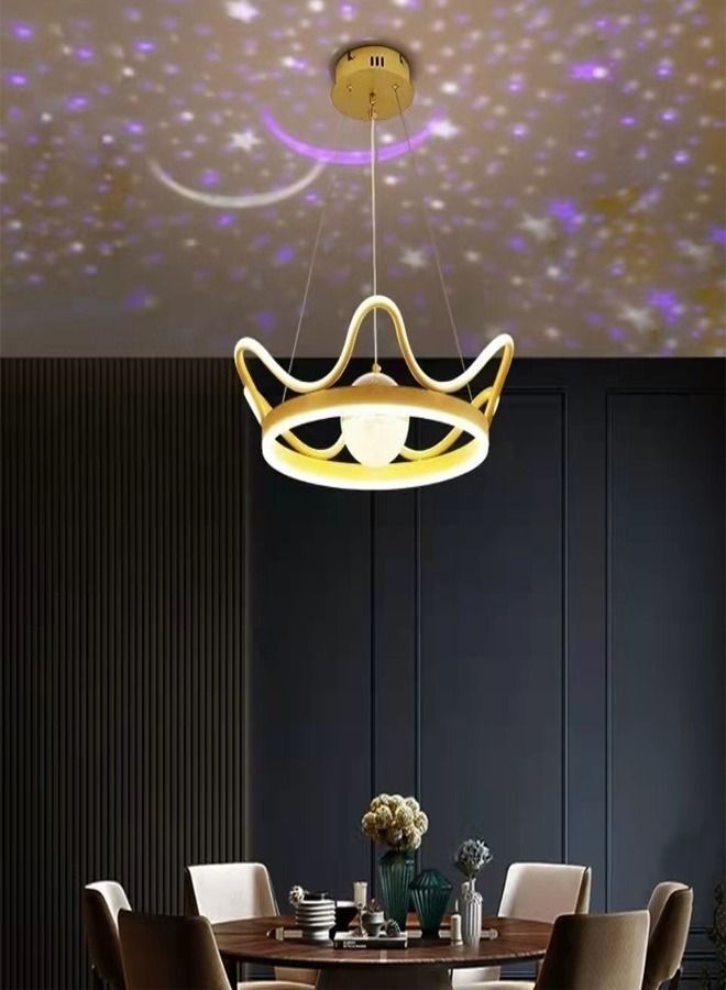 فاشون هوم 1-قطعة تصميم جديد تاج شكل LED الثريا السقف الخفيفة مصباح السقف لاعبا اساسيا لغرفة نوم الطفل  - Image 2