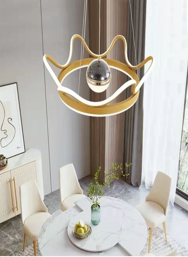 فاشون هوم 1-قطعة تصميم جديد تاج شكل LED الثريا السقف الخفيفة مصباح السقف لاعبا اساسيا لغرفة نوم الطفل  - Image 3