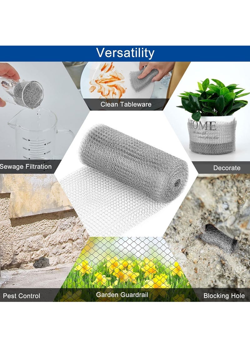 SOLARAE Stainless Steel Mesh, Pest Snail Stopper Mesh Rodent Control Mesh Garden Slug Mesh Feet Fine Wire Mesh Roll Pest Control Products for Mouse Snail Pigeon  20 Feet - Image 5