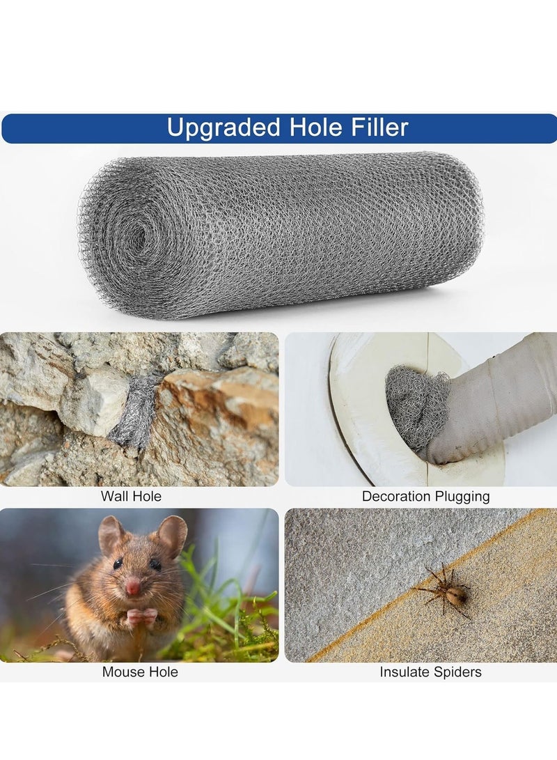 SOLARAE Stainless Steel Mesh, Pest Snail Stopper Mesh Rodent Control Mesh Garden Slug Mesh Feet Fine Wire Mesh Roll Pest Control Products for Mouse Snail Pigeon  20 Feet - Image 4