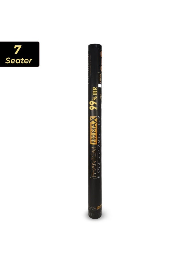 فانتوم فيلم تظليل نوافذ السيارات Phantom Pro Max Nano Ceramic لـ 7 مقاعد، عزل حراري بنسبة 99% ضد الأشعة فوق البنفسجية والداخلية، 70% 35% 20% ظلال، فيلم حماية من الحرارة طويل الأمد للنوافذ الأمامية والخلفية والجانبية، مجموعة تظليل كاملة سهلة التركيب - Image 1