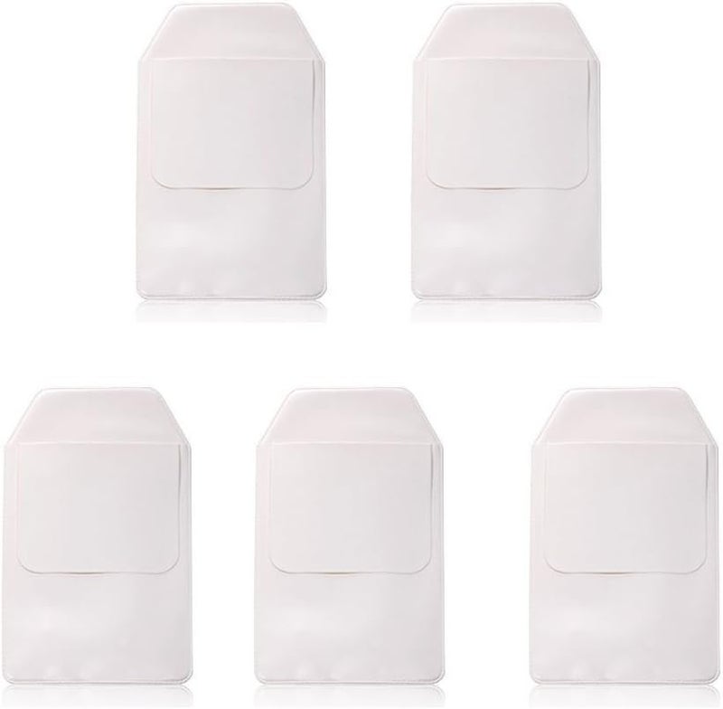 Armear 5 PCS White Pocket Protector for Pen Leaks - Heavy Duty Pen Holder Pouch for Shirts/Pants/Lab Coats, Pencil Pocket Holder for School Office Hospital Supplies - Image 2